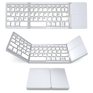 Precio barato de fábrica Mini teclado Bluetooth inalámbrico portátil triple plegable 63 teclas incorporado 140mAh batería Teclados - Product Image 2
