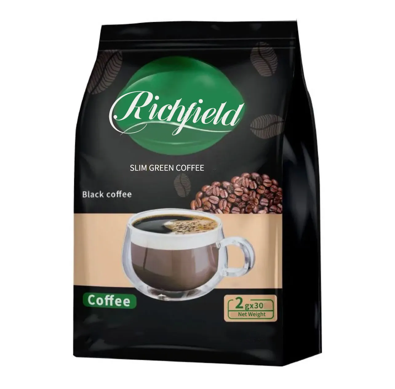تخصيص شعار لنحافة النظام الغذائي قهوة خضراء طبيعية لفقدان الوزن قهوة فورية