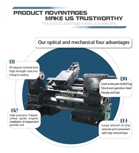 TCK52DY Precision Turning Center Live Tool Milling and Drilling Machine 3 <strong>Axis</strong> <strong>5</strong> <strong>Axes</strong> Hydraulic <strong>Programming</strong> Tailstock Chuck - Product Image 4