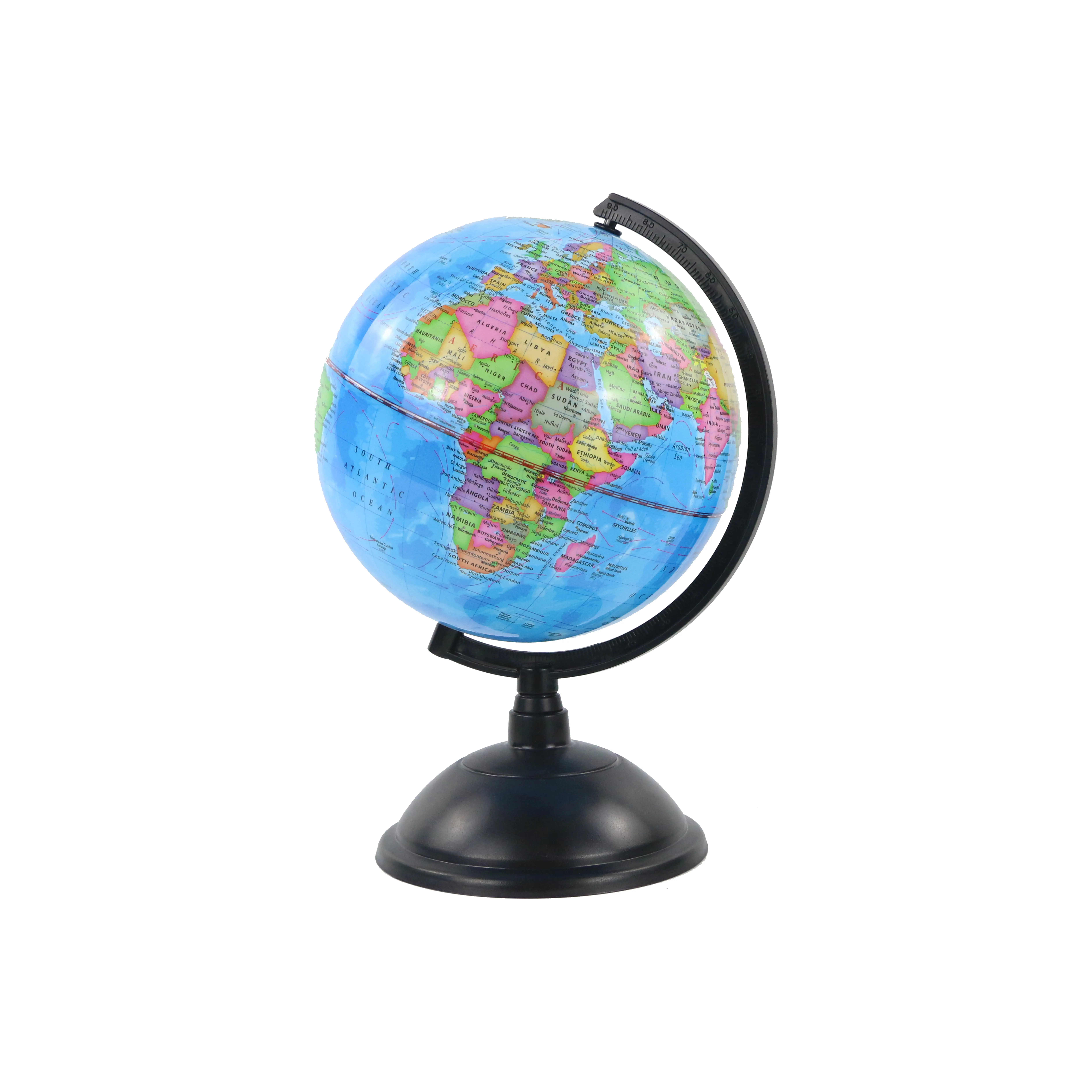 Globo inglese in plastica per ufficio da 20cm arredamento per la casa decorazione della stanza globo della mappa del mondo