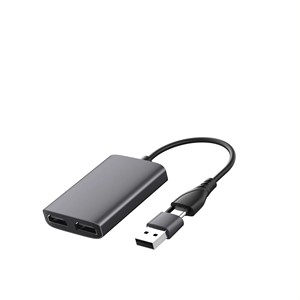 USB 3.0/Type-C至双1080P 60hz高清显示适配器2个不同的屏幕扩展器MST集线器，适用于M1 M2 Mac10.15 Windows10笔记本电脑 - Product Image 3