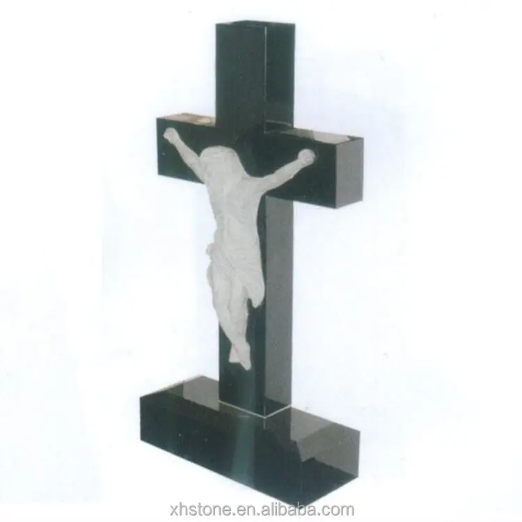 Headstone European Granite Stone Carving Monuments Jesus Sculpture Was Crucified On Cross Tombstone Gravestone