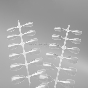 Yeni varış ön kazınmış tam kapsama doğal yumuşak jel İpuçları kaba mat X kısa Stiletto şekli basın tırnak ipuçları - Product Image 5