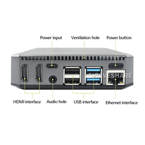 Für Raspberry Pi 4B Metall gehäuse Aluminium legierung Box-Intelligente Temperatur regelung Lüfters chutz hülle - Product Image 5