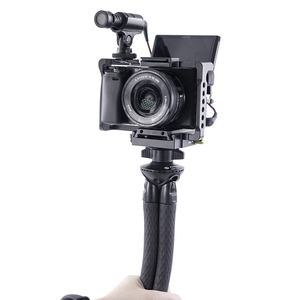 New Release Camera Filming Cage, DSLR Rig with Cold Shoe <strong>Mount</strong> and Manfrotto 501 Quick Release Plate and NATO Rail. - Product Image 4
