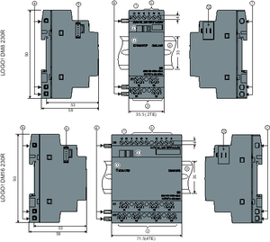 6ED1052-1HB08-0BA2 24RCEロジックPLCモジュールロゴ8.4 24 V DC電源リレー出力8入力デジタル入力 - Product Image 2
