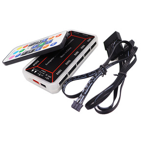 MANMU Controlador Pwm Argb Hub 1 a 10 Sincronización Control inalámbrico Los ventiladores Control remoto inteligente para computadora - Product Image 2