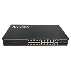 BTON 24 Port Network POE Switch <strong>10</strong>/100Mbps Ethernet Switch Fast Ethernet 2RJ45 <strong>LAN</strong> and 2 SFP Port Switching Factory Supply - Product Image 3