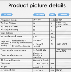 GaN Digital LORA 100-400mhz 50W RF Amplifier Module 50w Anti Uav/<strong>FPV</strong> Module Anti <strong>FPV</strong> Module Anti UAV <strong>System</strong> - Product Image 6