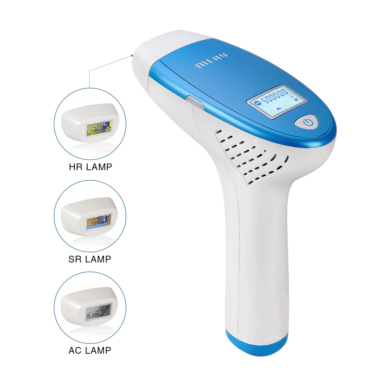 MLAY Vente à Chaud Portable Usage Domestique IPL Laser Corps Épilation Machine 500000 Coups pour Bikini Acné Traitement Rajeunissement de la Peau