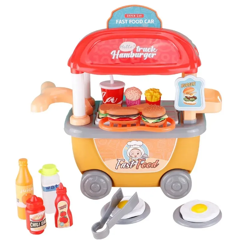 Kinder glücklich Küche Spielzeug Simulation Hamburger LKW Modell so tun, als ob Hamburger Shop Spielzeug Küche