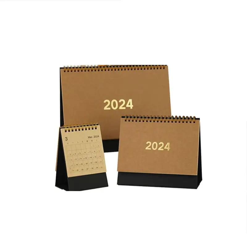 2024 Venta de lotes pequeños Regalo de oficina Múltiples especificaciones Pintura de papel de arte Calendario colorido