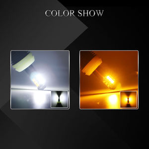 車用高輝度デュアルカラーLEDターンシグナルPY21W BAU15S DRLフロントライトエラーなしターンライト - Product Image 4