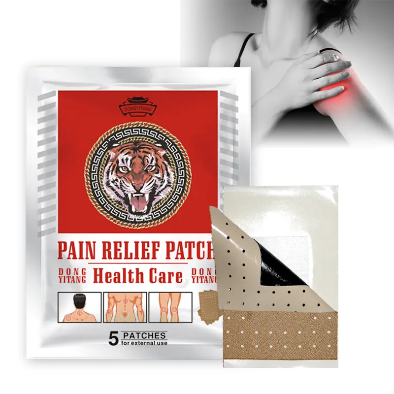 Patch anti-douleur d'épaule du fabricant OEM Douleur musculaire cervicale Plâtre analgésique tigre arthritique