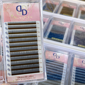 DRAGON 5D Flora Eyelash Wet Look Eyelashes 0.07 C D Premade Spike <strong>Lash</strong> Natural Soft Wet Look <strong>Lashes</strong> Easy Fan EyeLash Extensions - Product Image 6