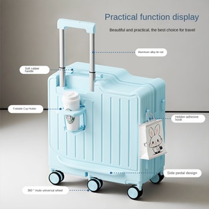 Vali kéo trẻ em kiểu hoạt hình 6 bánh xe bằng chất liệu neoprene chống thấm nước, có khóa và tay cầm mềm - Product Image 4