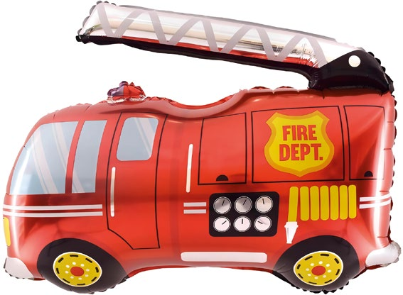 Mini Fire Truck Foil Ballon