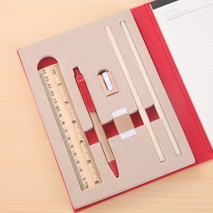 环保文具，豪华记事本套装，196件带笔尺标签的便签本 - Product Image 4
