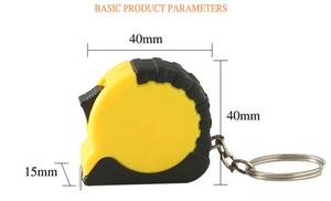 Anahtarlık ölçüm dikiş aracı plastik hediye ile özel LOGO 3.3 ft kendinden kilitleme mezura geri çekilebilir çelik mezura - Product Image 2