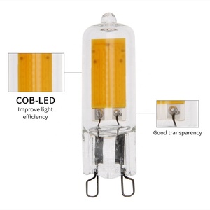 G9 aydınlatma led 220V 110V 3W COB LED ampul camı vücut beyaz sıcak beyaz LED kaynak aydınlatma yerine kristal ışık eski halojen ampul - Product Image 2
