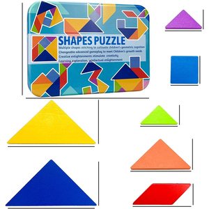 Sky-Touch Trading fze phát triển sớm khối câu đố bằng gỗ Tangram mẫu câu đố thiết lập những người đam mê Toán Học phân loại đầy màu sắc - Product Image 4