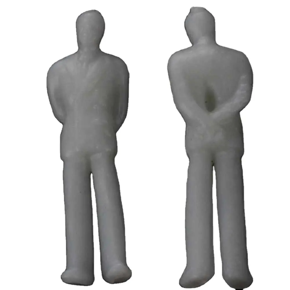 Figuras en miniatura de plástico ABS para hombres, modelo de escala blanca en miniatura, escala 1:50/75/100/100, 10/50/150/200 Uds.