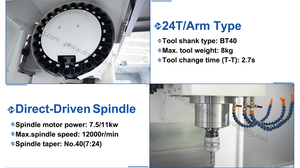 GT DMTG VMC1160 High Speed Machining <strong>Center</strong> Box Way Machining <strong>Center</strong> Cnc Metal Milling Machine VMC - Product Image 3