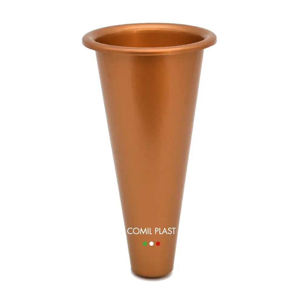 Migliore qualità stile europeo vaso di plastica sostituzione mausoleo cripta colore iniezione rame altezza 5.3 pollici