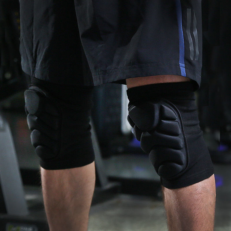 black Knitted sleeve sponge knee pad