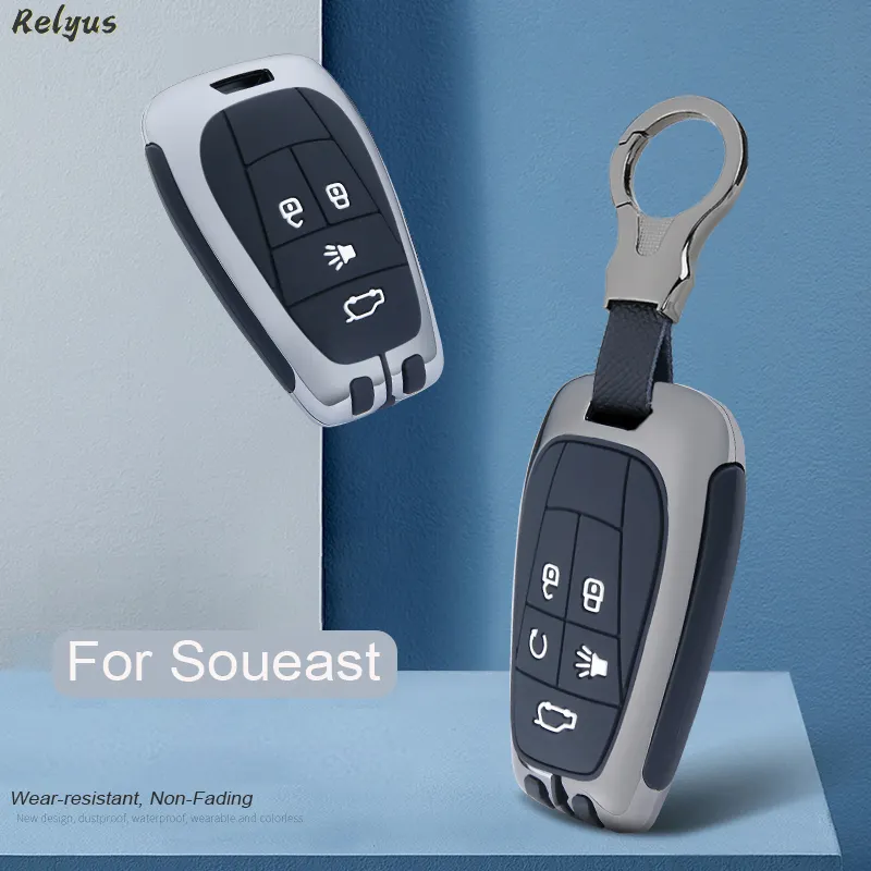 Neue Zink legierung Silica Gel Auto Remote Key Case Abdeckung Shell für Soueast DX3 DX7 Lingzhi V5 Lingshi V6 Lingyue V3 Halter Schlüssel bund