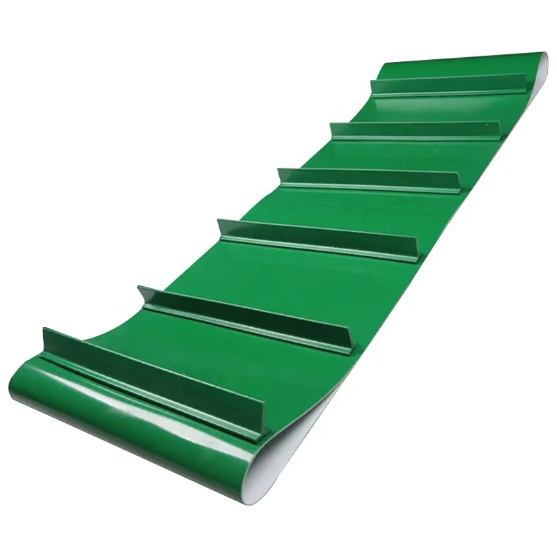 Miuki verde PVC T-type antiscivolo parete laterale deflettore deflettore materiale deflettore nastro trasportatore personalizzato dal produttore