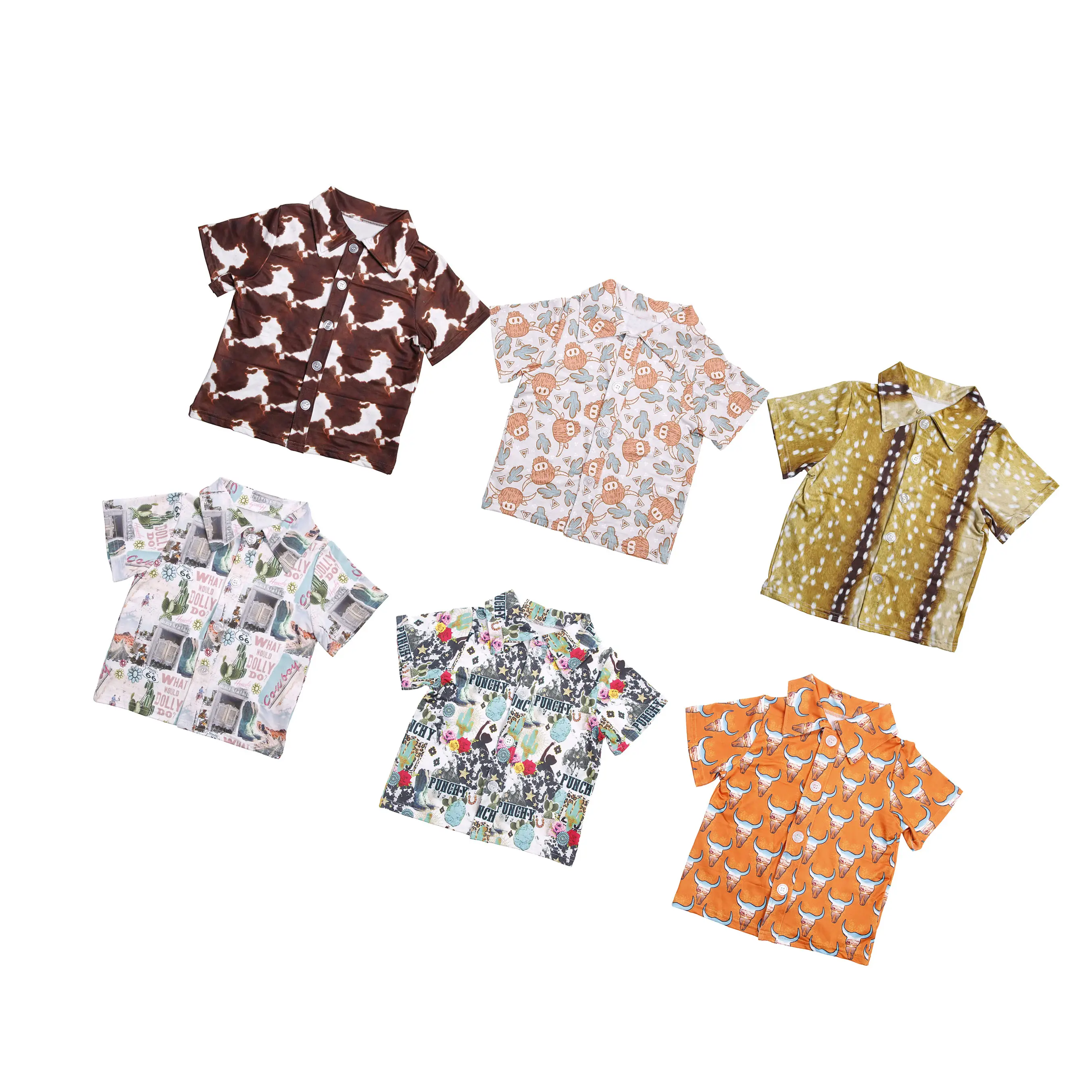 Atacado barato roupas menino manga curta t-shirt dos desenhos animados impresso camisas meninos leite seda verão tops para crianças