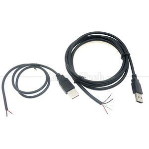 5V USB to Open Stripped Tinned 2 4 Shielded Bare Wire End Pigtail Extension Cable for LED Strip Light Lamp Circuit Board - Product Image 5