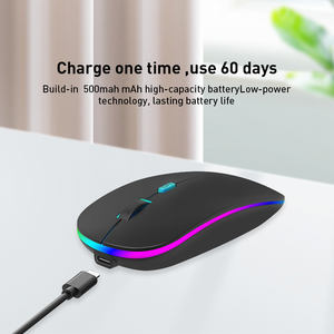 Mouse personalizzato produttore 2.4G mouse da ufficio bluetooth 5.0 RGB retroilluminazione mouse da gioco ricaricabile mini per Computer portatile - Product Image 4
