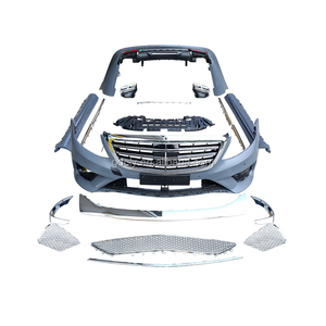 Yüksek kalite araba tampon gövde kiti Mercedes benz s-class W222 modifiye S65 AMG vücut kiti ön tampon Grille