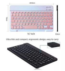 Teclado de Tablet PC de 10 pulgadas Mini teclado inalámbrico y ratón recargable para iPad teléfono teclado portátil