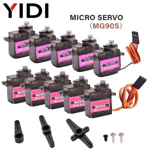 MG90S Microservo мотор металлический редуктор Микро сервопривод MG90 180 360 сервомотор для Arduino RC плоскостей с неподвижным крылом самолета Модель - Product Image 2
