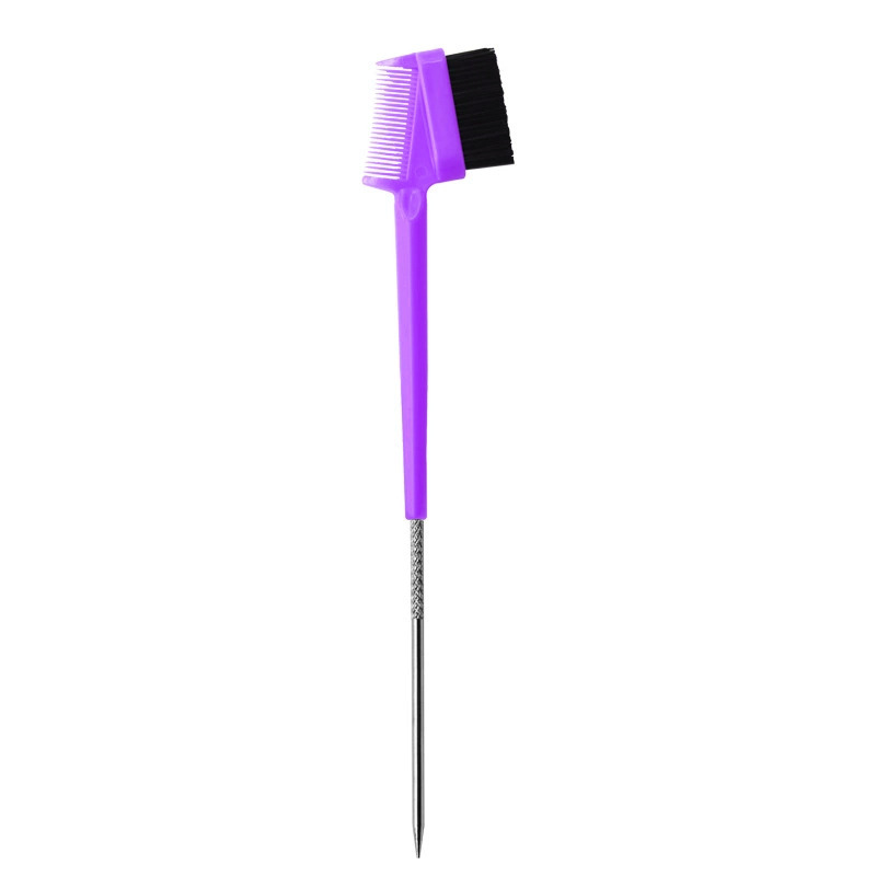 Steel needle eyebrow brush purple