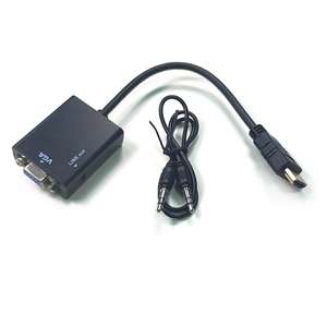 Convertidor VGA a HDMI de alta calidad con adaptador de audio para entrada HDMI a salida VGA para uso portátil salida de corriente directa