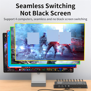 4K 30Hz HDMI多查看器4x1计算机4进1出四路无缝HDMI KVM开关多查看器视频切割分段切换器 - Product Image 4