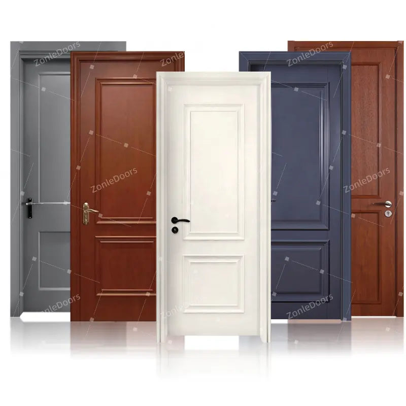 Tradizionale MDF porte in legno massello di alta qualità smart melamina porta interna insonorizzata per porte di casa
