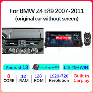 10,25 "/12,3" Android 13 Qualcomm Autoradio Multimedia Player Apple Carplay für BMW Z4 E89 2007-2017 GPS Navigation DSP 4G - Product Image 2