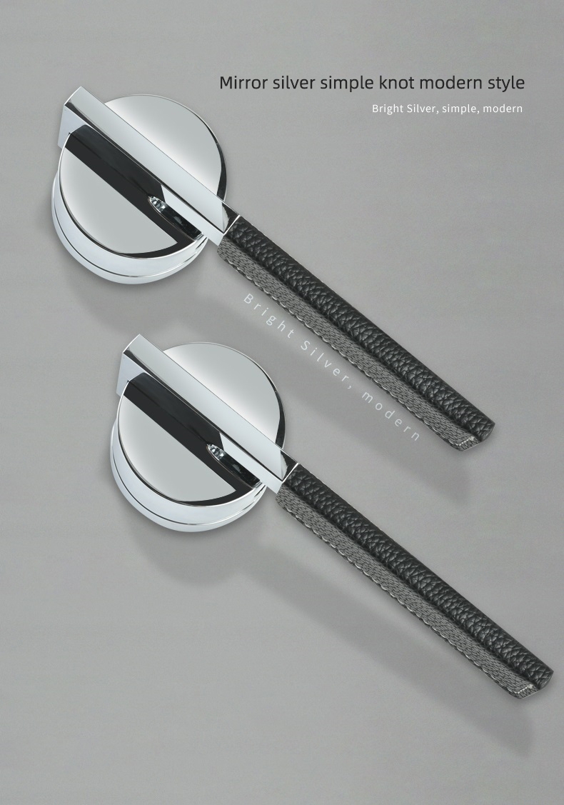 Factory Wholesale Hotel Lever Door Handle On Pearl Grey Pice Shape  Door Lock Set