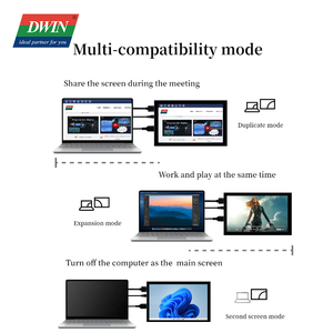 Schermo DWIN ad alta luminosità 800nit 7 pollici 800*480 Pixel TN schermo HD-MI interfaccia Display supporto Linux Android Windows Raspberry Pi