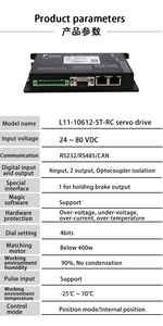 インクリメンタルエンコーダー付き低電圧サーボドライブ24V12Aロボットモータードライバー - Product Image 3