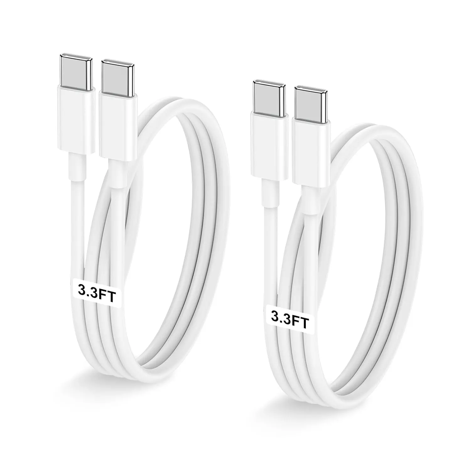 Kabel pengisi daya Cepat USB, 60W PD Usb C ke Tipe C 3A untuk IPhone Charger tanggal