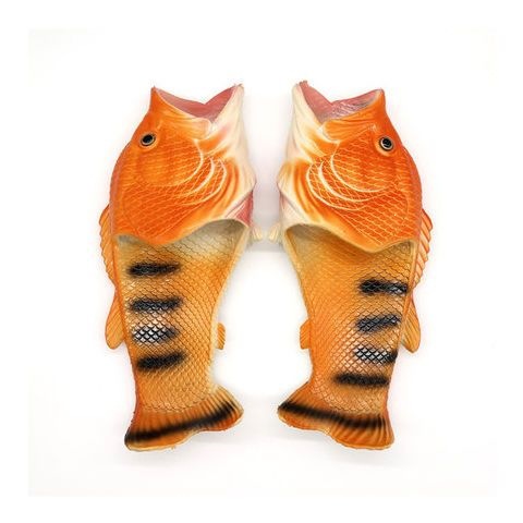 Pantoufles poisson - orange - taille enfant 30/31