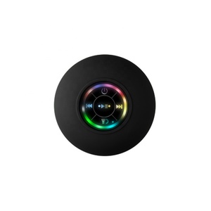 Ipx4 không thấm nước Loa Bluetooth không dây với cốc hút và mic đèn LED di động thể thao phòng tắm loa stereo - Product Image 1