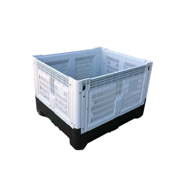 Wholesale heavy duty food storage collapsible pallet stackable logistics Plastic Pallet Boxes for fruit transport