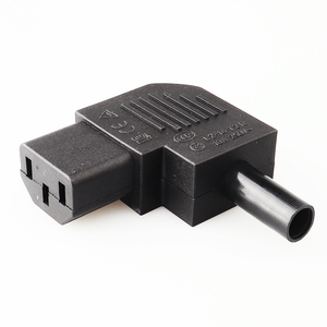 IEC 3 מוט IEC 320 <span class=keywords><strong>3pin</strong></span> נקבה תקע C14 כדי זכר C13 תקע להאריך 90 תואר למטה עד זווית AC ממיר מתאם